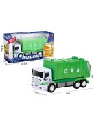 Камион за боклук със светлинни и звукови ефекти, 38x13x21,5cm, Зелен 3+ години