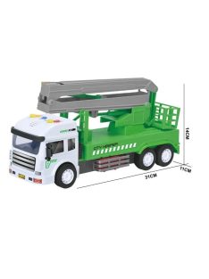   Камион с вишка 1:16, Със светлинни и звукови ефекти, 38x13x21,5cm, Зелен 3+ години