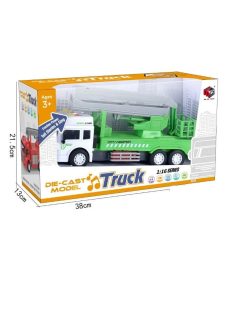   Камион с вишка 1:16, Със светлинни и звукови ефекти, 38x13x21,5cm, Зелен 3+ години