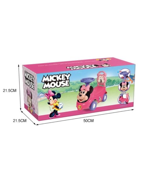 Детска кола за баланс и прохождане Minnie Mouse, Със звуци  и  бутон за , 52 х 39,5 х 23 см, 1,5 + години