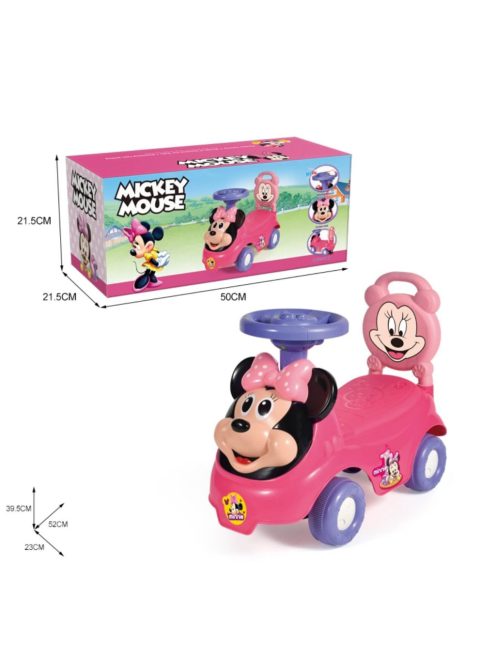 Детска кола за баланс и прохождане Minnie Mouse, Със звуци  и  бутон за , 52 х 39,5 х 23 см, 1,5 + години