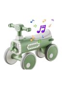 Детско колело за баланс и прохождане Kids, Със звукови и светлинни ефекти, Подвижна перка, 56.5X26.5X41.5 cm, 1,5 + години