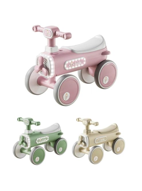 Детско колело за баланс и прохождане Kids, Със звукови и светлинни ефекти, Подвижна перка, 56.5X26.5X41.5 cm, 1,5 + години