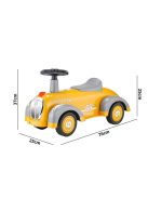 Детска кола за баланс и прохождане Ретро XLR, До 25 кг, С музика и светлини, 76X25X37 см, 1,5 + години, Жълт