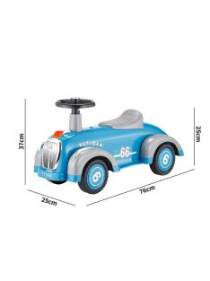   Детска кола за баланс и прохождане Ретро XLR, До 25 кг, С музика и светлини, 76X25X37 см, 1,5 + години, Син