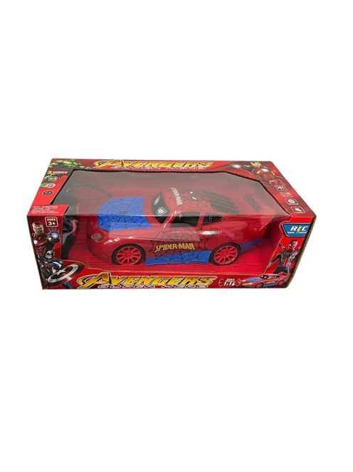Детска кола 1:16 R/C Spider-man Avengers Super Hero, Радиоуправляем модел, Светлини, 32x11x15 cm
