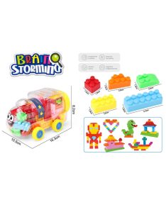   ДЕТСКИ КОНСТРУКТОР 50 ЧАСТИ В ПРОЗРАЧЕН ЛОКОМОТИВ