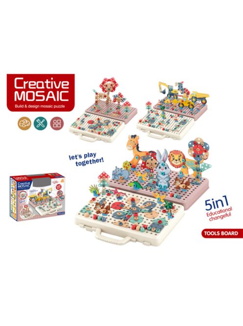 ДЕТСКА ОБРАЗОВАТЕЛНА МОЗАЙКА В КУФАР 5 В 1