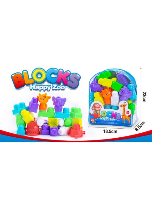 ДЕТСКИ КОНСТРУКТОР С ЖИВОТНИ 28 ЧАСТИ