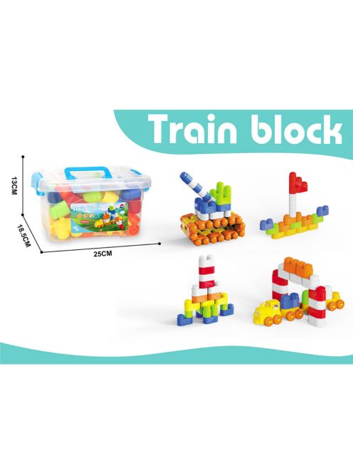 КОНСТРУКТОР В ПРОЗРАЧЕН КУФАР 65 ЧАСТИ 2 ЦВЯТА