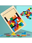 ДЪРВЕН ПЪЗЕЛ ТЕТРИС Монтесори, 18 х 27 см, 3+ години