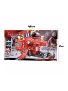 Детски комплект Паркинг Cars, 2 нива, 4 колички и 2 пързалки, 63 х 35,5 х 22 см, 3+ години