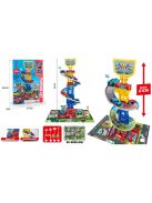 Детски комплект Паркинг-Кула, 3 нива, 3 метални колички, 37 х 9 х 53 см, 3+ години