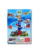 Детски комплект Паркинг-Кула, 3 нива, 3 метални колички, 37 х 9 х 53 см, 3+ години