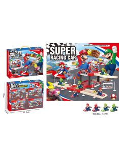   Детски комплект Паркинг Super Mario, с 2 колички с герои, 39 х 6 х 29 см, 3+ години
