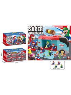  Детски комплект Паркинг-Автобус Super Mario, с 2 колички, 42,5 х 19 х 22, 3+ години
