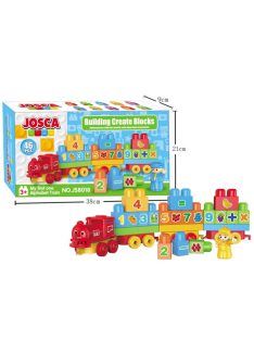   ДЕТСКИ КОНСТРУКТОР ВЛАК С ЦИФРИ И ПЛОДОВЕ 46 ЧАСТИ