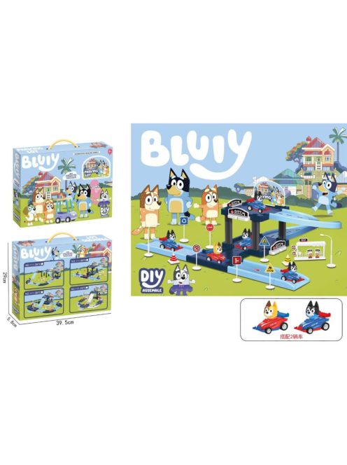 Детски комплект Паркинг Bluey, 2 нива и 2 колички, 39,5 х 29 х 6 см, 3+ години