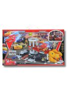 Детски комплект Паркинг - Дино Cars, 2 нива, 4 колички и 2 пързалки, 51,5 х 30 х 10,5 см, 3+ години