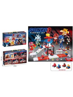   Детски комплект Паркинг - Летище Sonic, 2 нива и 2 колички, 47 х 25,5 х 9 см, 3+ години