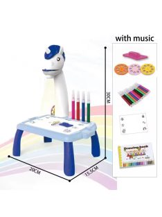   Детска маса за рисуване с проектор Еднорог, 35 х 30 х 7 см