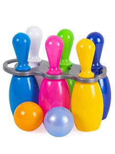   Детска игра БОУЛИНГ с 6 кегли и 2 топка, 22х13х19 cm