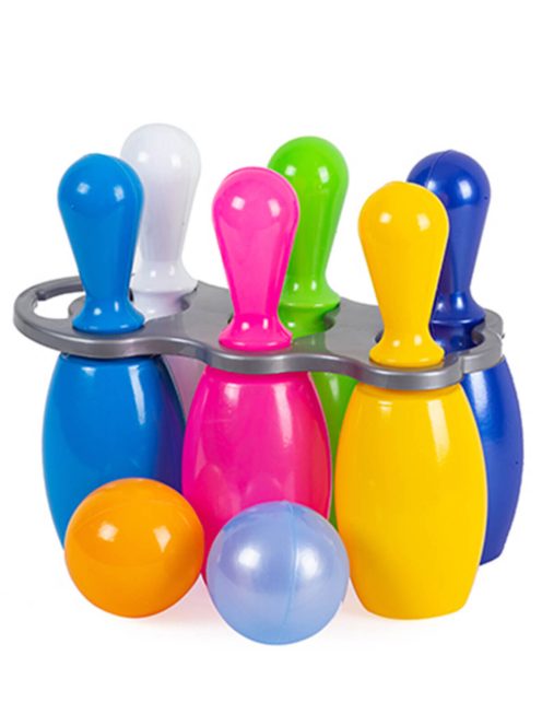 Детска игра БОУЛИНГ с 6 кегли и 2 топка, 22х13х19 cm