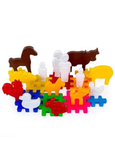   ДЕТСКИ ВАФЛЕН КОНСТРУКТОР ФЕРМА 22 ЕЛЕМЕНТА В ПЛИК