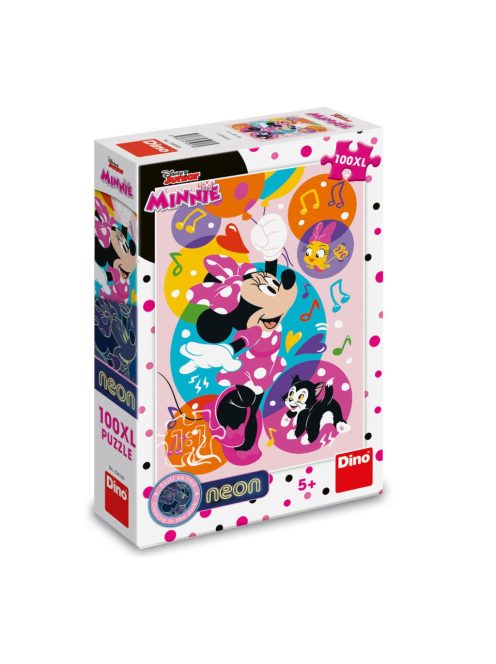 ПЪЗЕЛ DISNEY MINNIE Mause 100 XL части, НЕОН, 27 х 4 х 19 cm, 5+ години