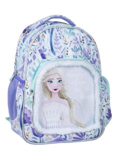   Ученическа раница с пух Disney Frozen, 32х42х15 cm, Синя