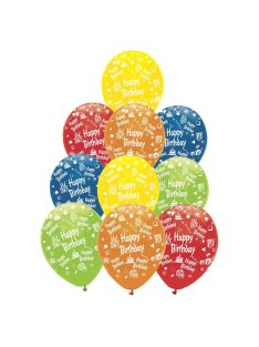   Комплект балони (10ч) Happy Birthday, Латекс, Mix balloon set, 30 cm