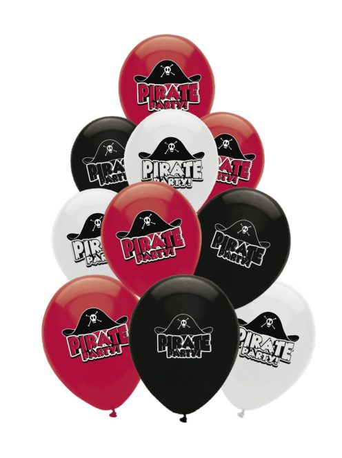 Комплект балони (10ч) Пирати, Латекс, Pirates balloon set, 30 cm