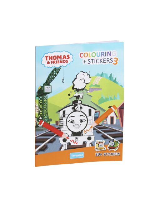 Книжка за оцветяване и стикери с Влакчето НИЯ, Thomas & Friends Colouring + stickers, 21 х 28 cm