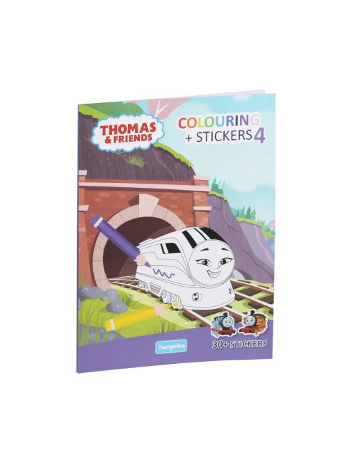 Книжка за оцветяване и стикери с Влакчето КАНА, Thomas & Friends Colouring + stickers, 21 х 28 cm