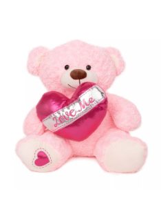   Плюшено мече със сърце Love me, Бродерия , 40 cm