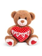 Плюшено мече със сърце Love, Бродерия и сърчица ,  25 cm