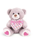 Плюшено мече със сърце Love, Бродерия и сърчица ,  25 cm