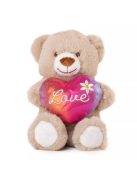 Плюшено мече със сърце, Бродерия лъскава-хамелион, 16 cm