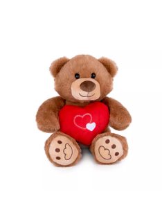   Плюшено мече със сърце Червено, Бродерия ,  25 cm