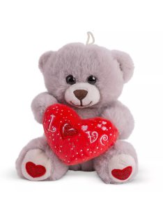   Плюшено мече със сърце Love, Бродерия и пухкаво , 15 cm