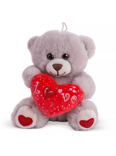 Плюшено мече със сърце Love, Бродерия и пухкаво , 15 cm