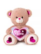 Плюшено мече със сърце, Бродерия , 42 cm