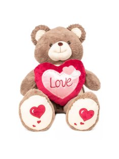   Плюшено мече със сърце, Бродерия ,  60 cm