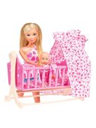 Комплект за игра Steffi Love, Кукла с бебе, 18 аксесоари, Steffi Love New Born Baby Set, Toy Doll with Baby, Pram, Bath and Cradle, 45,5 x 32,5 x 11,5 см