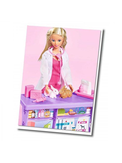 Комплект за игра Steffi Love, Ветеринарен доктор, 35 аксесоари, Steffi Love Love Animal World Doll, 7.5 x 32.5 x 40 cm