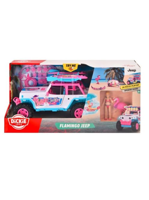 Джип с кукла и Фламинго Dickie Toys, Звукови и светлинни ефекти, Flamingo Jeep