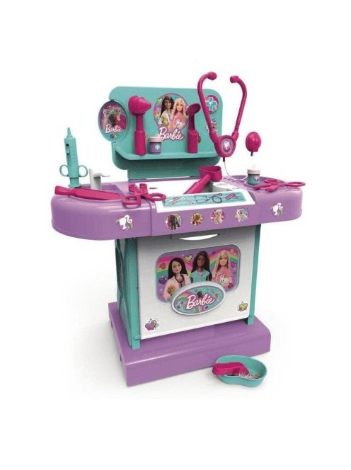 Детски комплект за игра Barbie, Ветеринарна клиника, 10 части, 58 x 12 x 39 cm