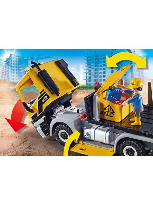 PLAYMOBIL City Action: Камион със свалящо се ремарке, Interchangeable Truck, 70444