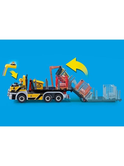 PLAYMOBIL City Action: Камион със свалящо се ремарке, Interchangeable Truck, 70444