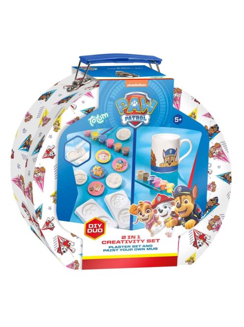 Креативен комплект в куфарче Paw Patrol, 2х1 чаша и отпечатъци за оцветяване, 21 x 21 x 9 cm, 720800